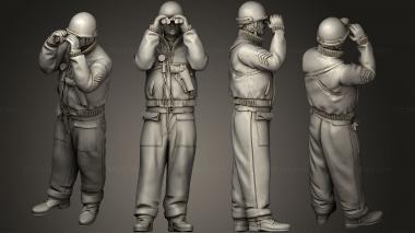 Military figurines tank crew usa 02 3d model
